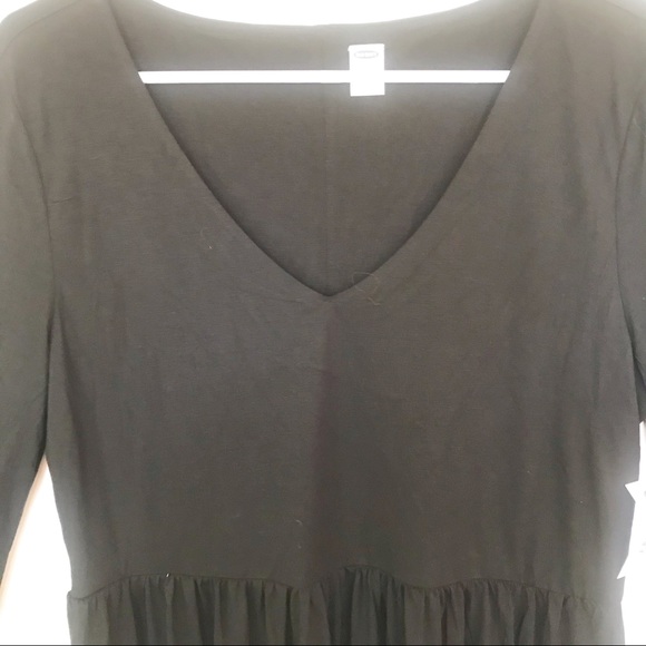 New Black Waist-Defined Midi Dress NWT - Picture 3 of 11